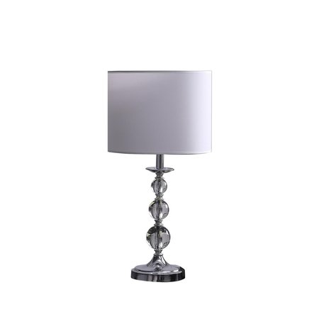 CLING 19 in. Ascending Solid Crystal Orbs Chrome Table Lamp, Chrome Silver CL2629588